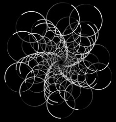 abstract spiral graphics in black and white vector image