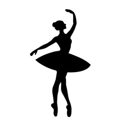 Beautiful ballet dancer is posing silhouette Vector Image