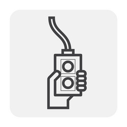 control button icon vector image