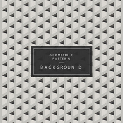 geometric background pattern 3d black and white vector image