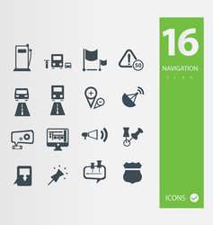 navigation icons vector image
