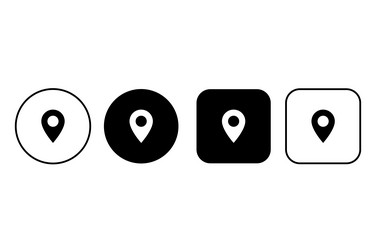 pin icon set of maps simple location vector image