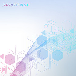 science network pattern connecting lines and dots vector image