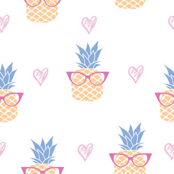 seamless pattern with pineapples vector image