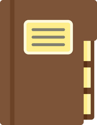 syllabus paper folder icon flat isolated vector image