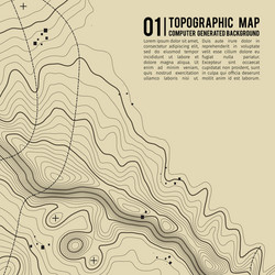 Topographic map background with space for copy vector