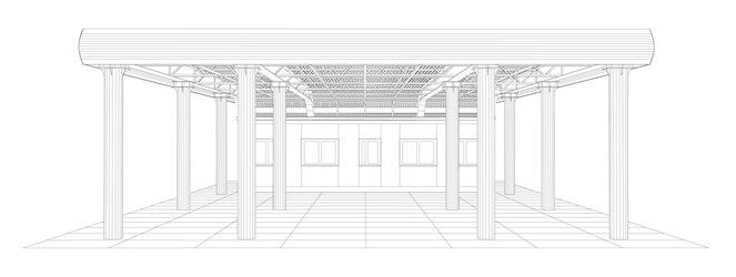 abstract line construction industrial vector