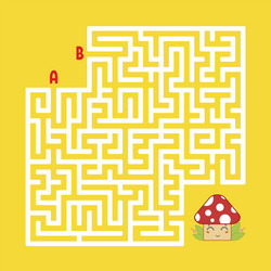 abstract square maze find right path vector image