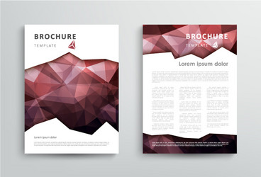 Abstract triangular brochure design template vector