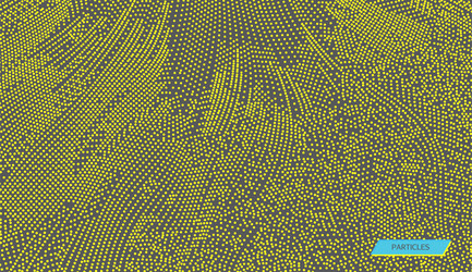 array with dynamic particles futuristic vector image