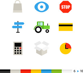 different flat design web and application vector image