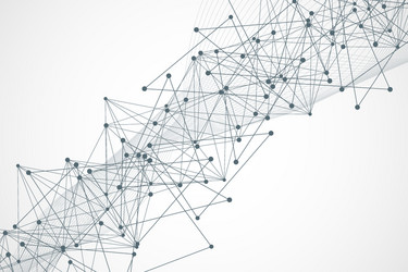 geometric abstract background with connected line vector image