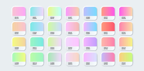 gradient color palette catalog samples in rgb vector image