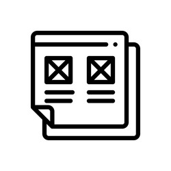 note icon thin linear style design isolated vector image