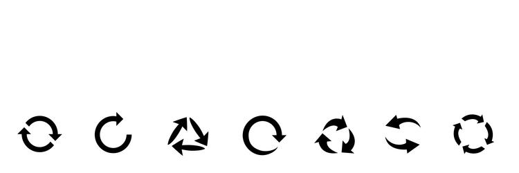 reload arrow set rotation arrows vector image