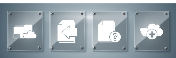 set add cloud unknown document next page arrow vector image