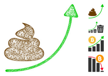 shit hyip arrow up web mesh vector image