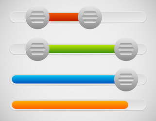 slider adjuster ui elements with knobs vector image