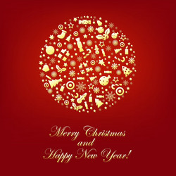 stylized sphere from icons with red background vector image