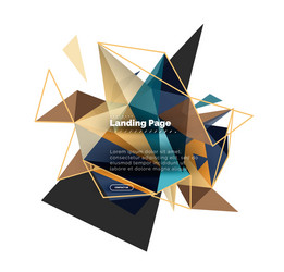 triangular design abstract background landing vector image