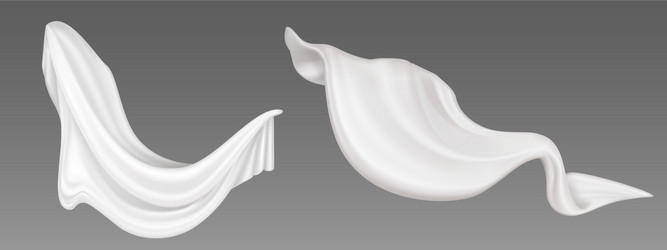 Red satin fabric flying flowing silk drape Vector Image