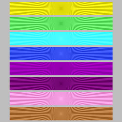 abstract colored ray burst web banner background vector