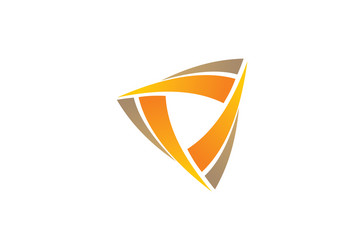 circle curve technology logo vector image