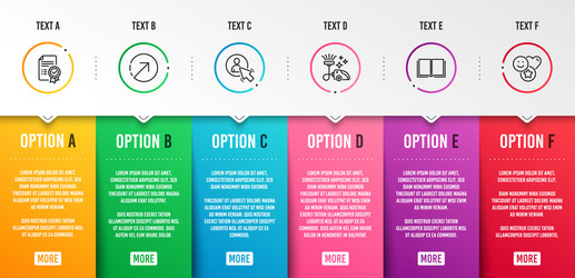 direction certificate and book icons set user vector image