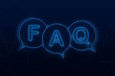 frequently asked questions faq banner vector image