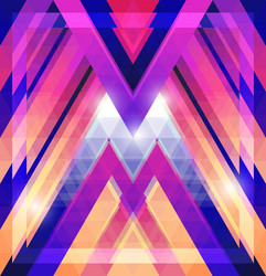 geometric shining pattern with triangles vector image