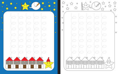 Little stars worksheet vector