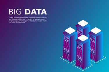 mainframe powered server high technology concept vector image