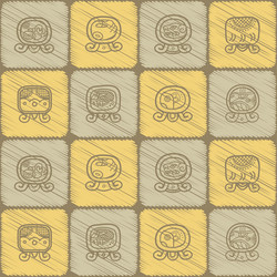 seamless background with maya calendar named days vector image