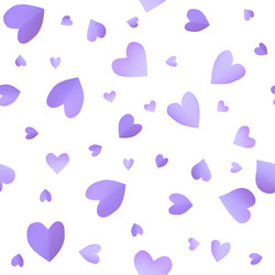 seamless pattern background with violet hearts vector image