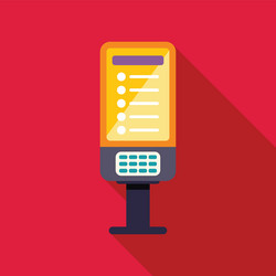 self ordering kiosk displaying menu options vector image