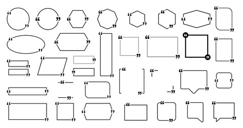 set block quote frames and marks vector