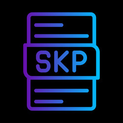 skp document gradient icon files type format vector image