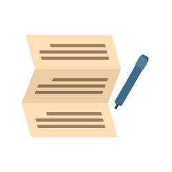 syllabus write paper icon flat isolated vector image
