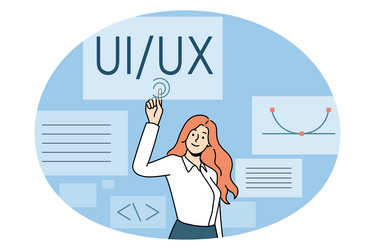 user interface and experience concept vector image