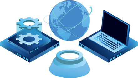 computing global technology and networking vector image