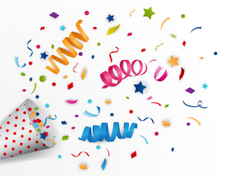 Exploding Party Popper vector image