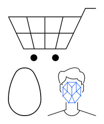 facial recognition technology enabling secure vector image