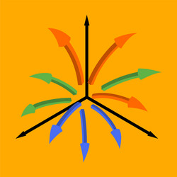flat icon on stylish background arrow chart vector image