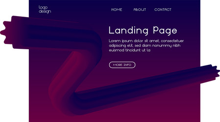 flat web landing page design vector image