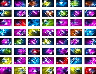 Neon Triangle Mosaic Background vector image