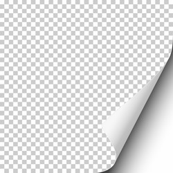 Paper Curl - Transparent Sheet vector image