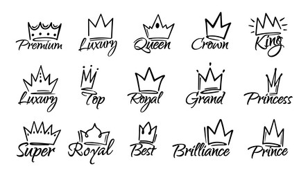 Premium Vector  King queen crown black tattoo calligraphy sign.k