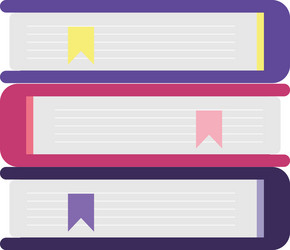 school books stack read learn isolated icon vector image