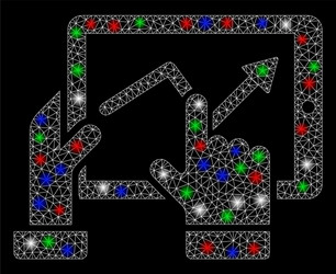 bright mesh network mobile monitoring with light vector image