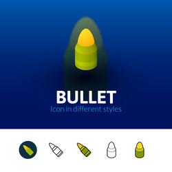 Bullet icon in different style vector